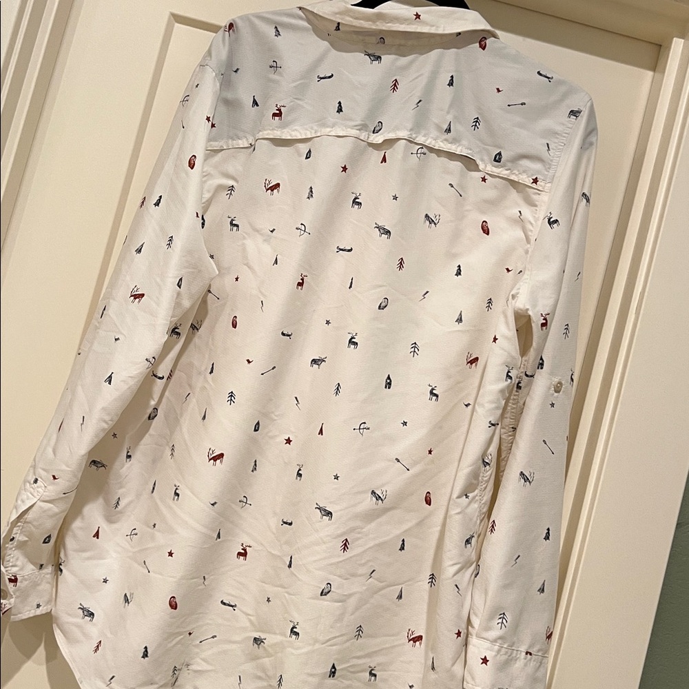 Eddie Bauer outdoor theme button down shirt, TXL - Picture 8 of 10